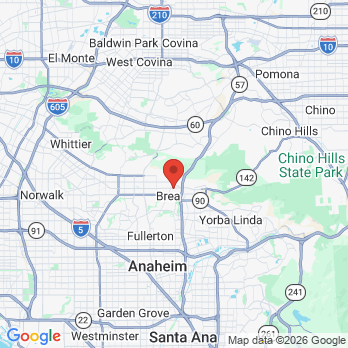 Map to Cornerstone Dental Care  office in Brea, CA