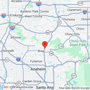Map to Brea Endodontics office in Brea, CA