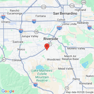Map to  office in Riverside, CA
