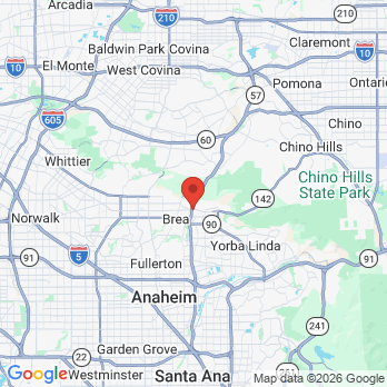 Map to Designed Smiles office in Brea, CA