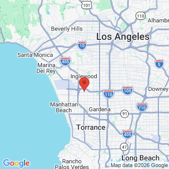 Map to Space Dental  office in Hawthorne, CA