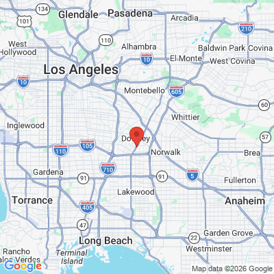 Map to  office in Downey, CA