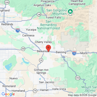 Map to  office in Beaumont, CA