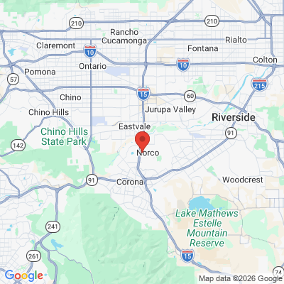 Map to  office in Norco, CA