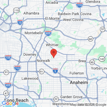 Map to Whittier-California Dental  office in Whittier, CA