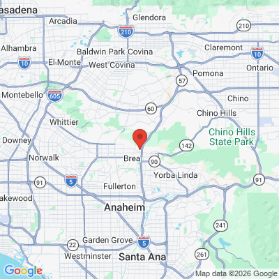 Map to  office in Brea, CA