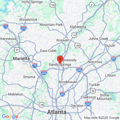Map to  office in Sandy Springs, GA