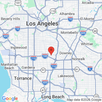 Map to Bonita Dental Center office in Lynwood, CA