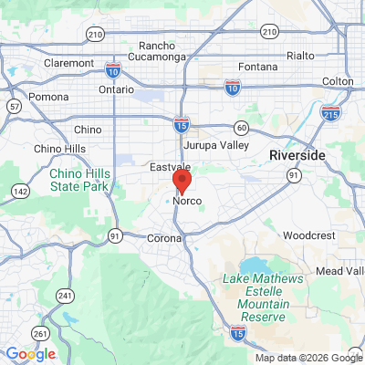Map to  office in Norco, CA