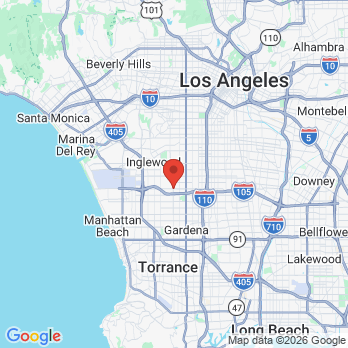 Map to PhD Dental of Inglewood  office in Inglewood, CA