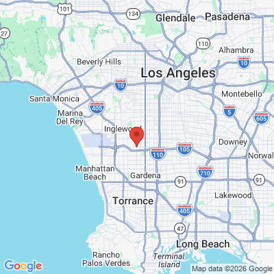 Map to PhD Dental of Inglewood  office in Inglewood, CA
