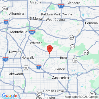 Map to Dental One office in La Habra, CA