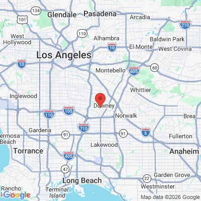 Map to Dr. Soto The Downey Dentist office in Downey, CA