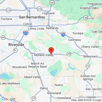 Map to  office in Moreno Valley, CA