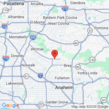 Map to LA HABRA DENTAL CARE office in La Habra, CA