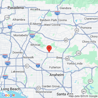 Map to LA HABRA DENTAL CARE office in La Habra, CA