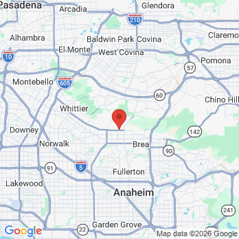 Map to Thomas Nelson DDS office in La Habra, CA