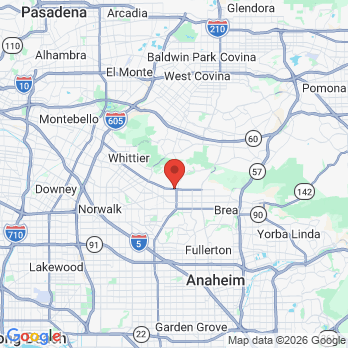 Map to Gire Orthodontics office in La Habra, CA