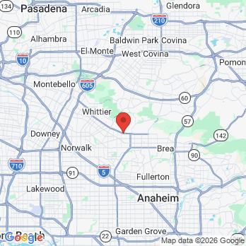 Map to ANITA TAO, DDS, INC. office in Whittier, CA