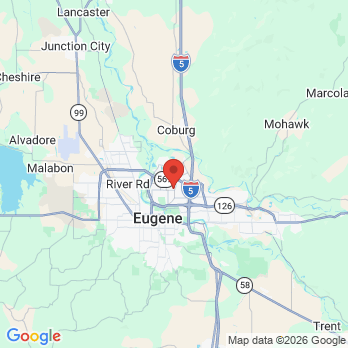 Map to North Eugene Family Dental office in Eugene, OR