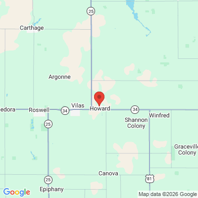 Map to  office in Howard, SD