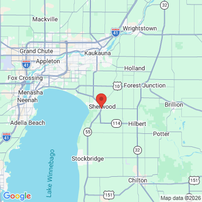 Map to  office in Sherwood, WI