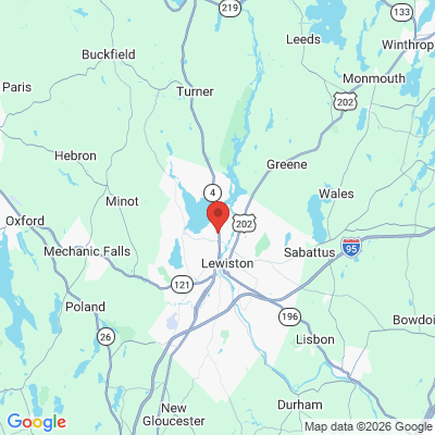 Map to Auburn Family Dental office in Auburn, ME