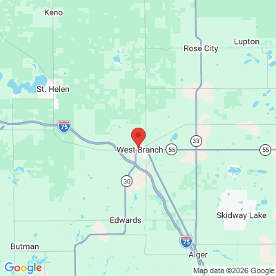 Map to  office in West Branch, MI