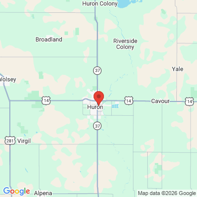 Map to  office in Huron, SD