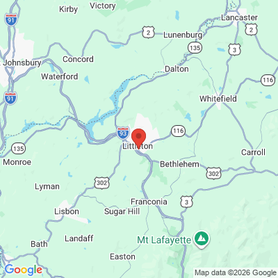Map to Hiller Orthodontics of Littleton, NH office in Littleton, NH