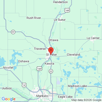 Map to  office in Saint Peter, MN