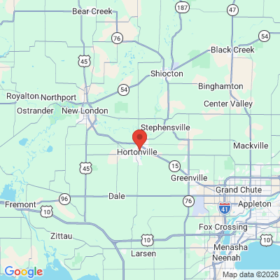 Map to  office in Hortonville, WI