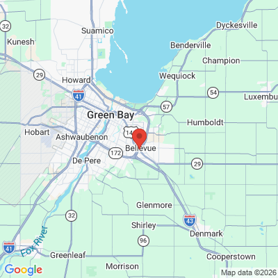 Map to  office in Bellevue, WI