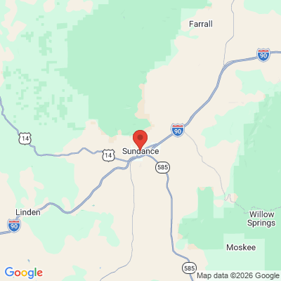 Map to  office in Sundance, WY