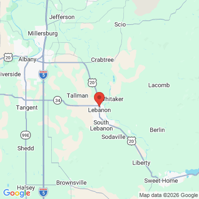 Map to  office in Lebanon, OR