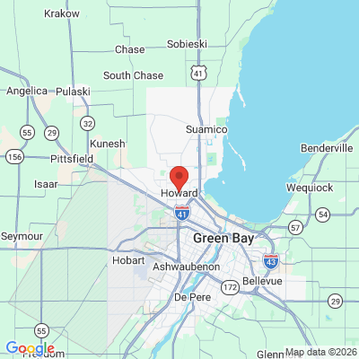 Map to  office in Howard, WI