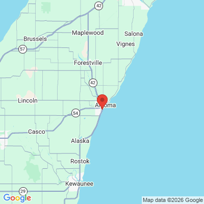 Map to  office in Algoma, WI