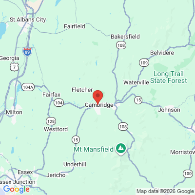Map to  office in Cambridge, VT