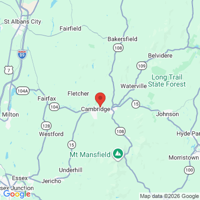 Map to  office in Cambridge, VT