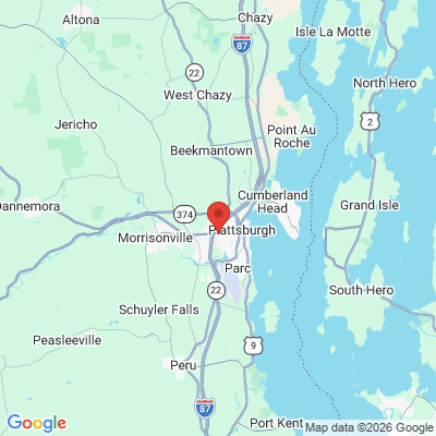 Map to  office in Plattsburgh, NY