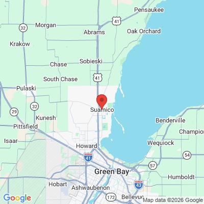 Map to  office in Suamico, WI
