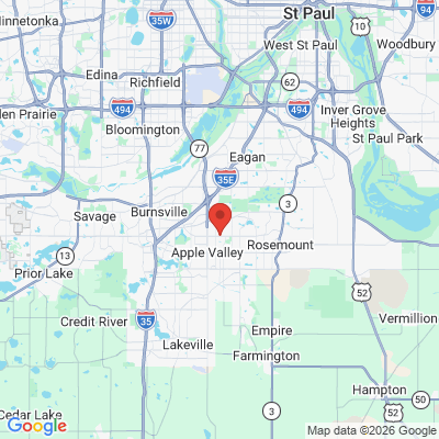 Map to  office in Apple Valley, MN