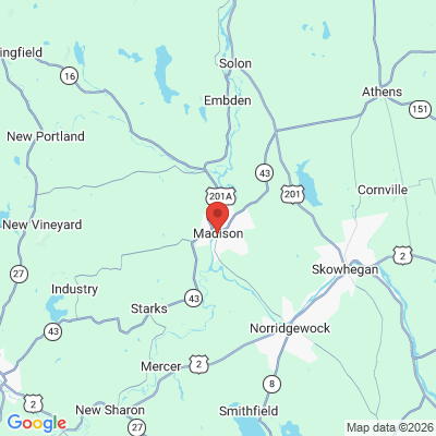 Map to  office in Madison, ME