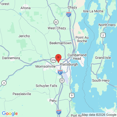 Map to  office in Plattsburgh, NY