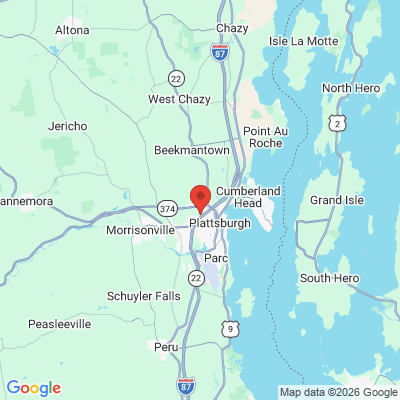 Map to  office in Plattsburgh, NY