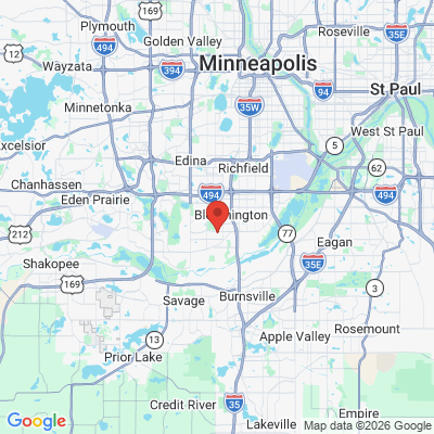 Map to  office in Bloomington, MN