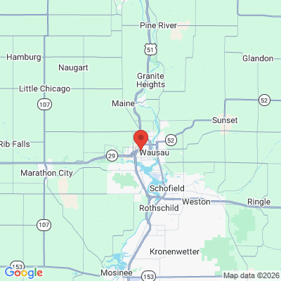 Map to  office in Wausau, WI