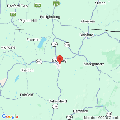 Map to  office in Enosburg Falls, VT