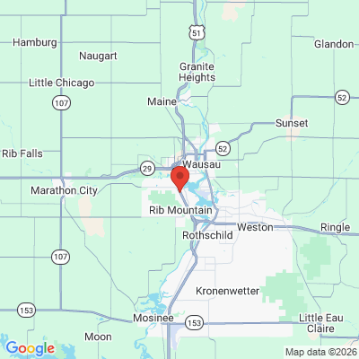 Map to  office in Rib Mountain, WI