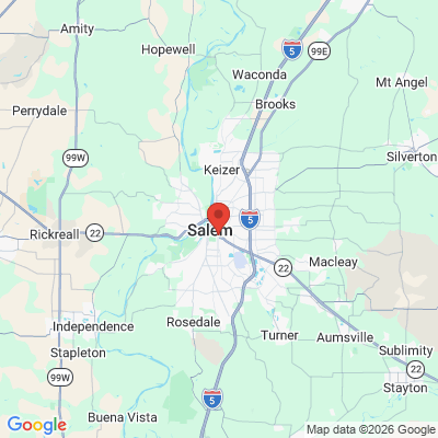 Map to Pringle Creek Family Dental office in Salem, OR